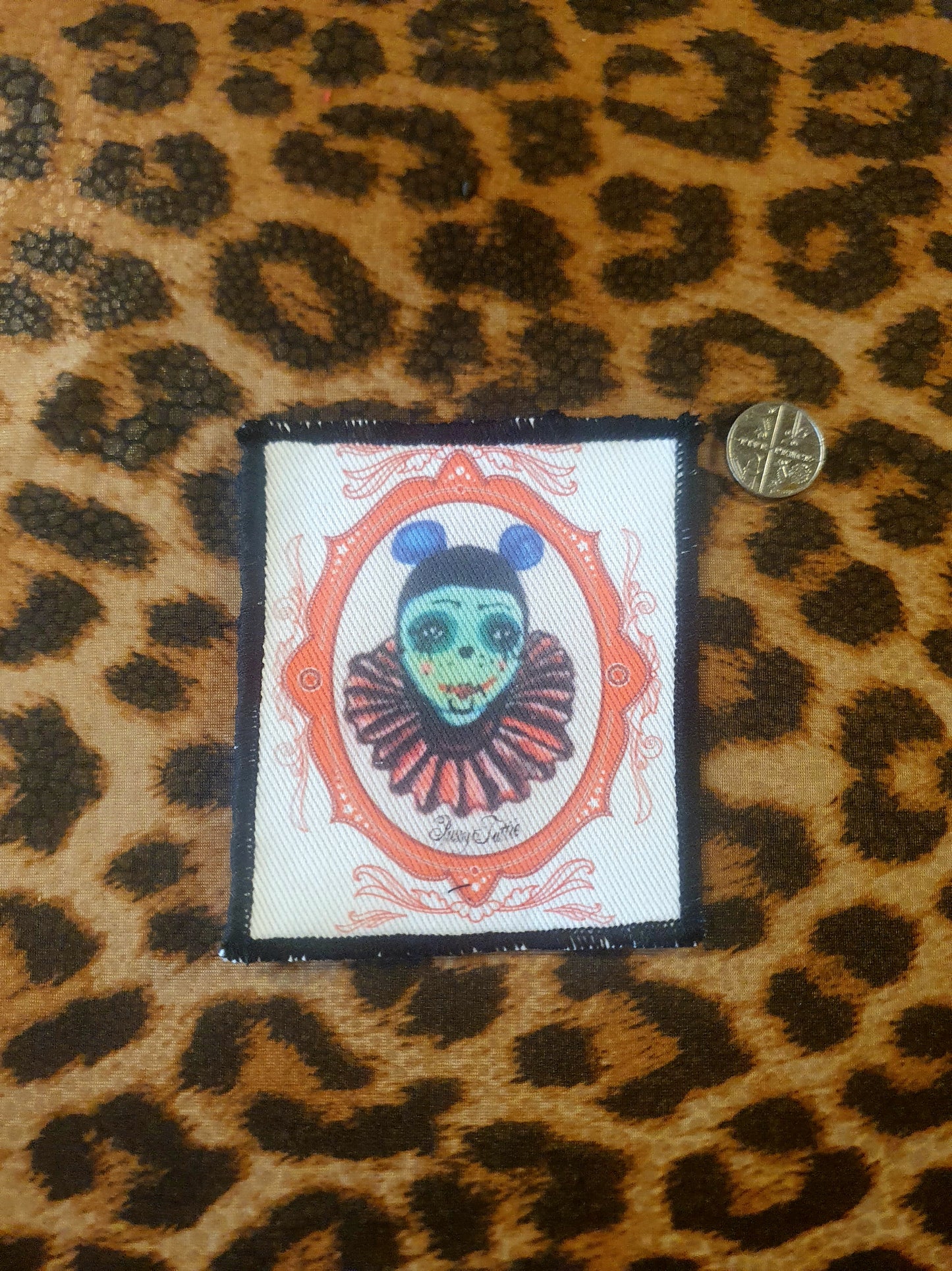 Z Fabric Patch Pussy Tattie alien Clown mouse patch sew it yourself