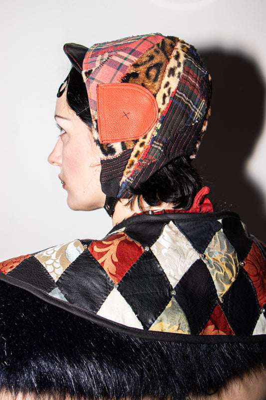 Harlequin Diamante patchwork shoulder shrug Pussy Tattie