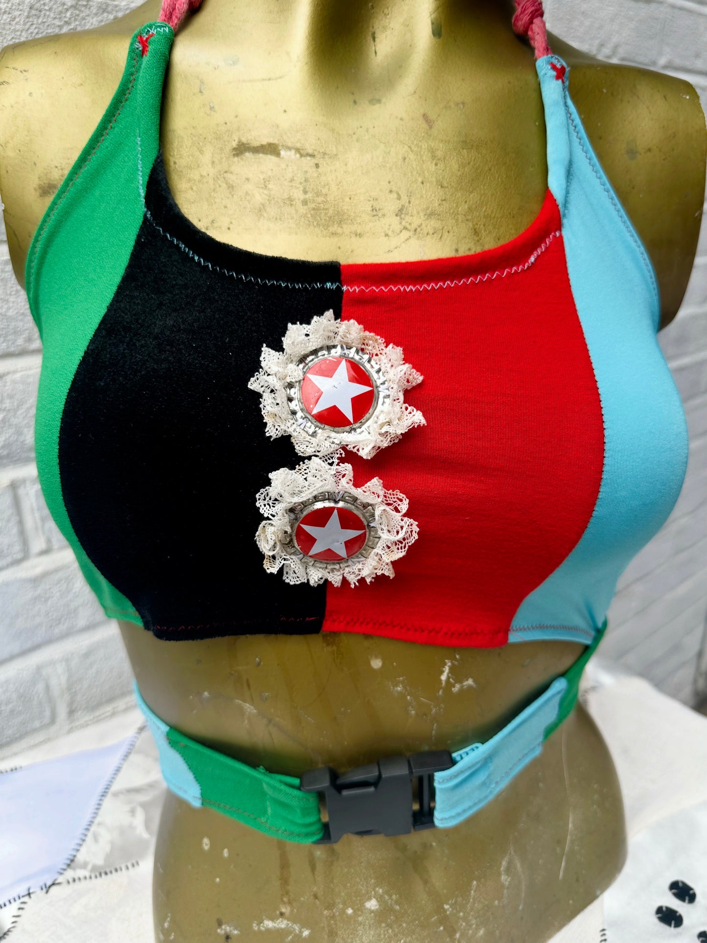 4 Way Stripe & Star Halter Neck Too