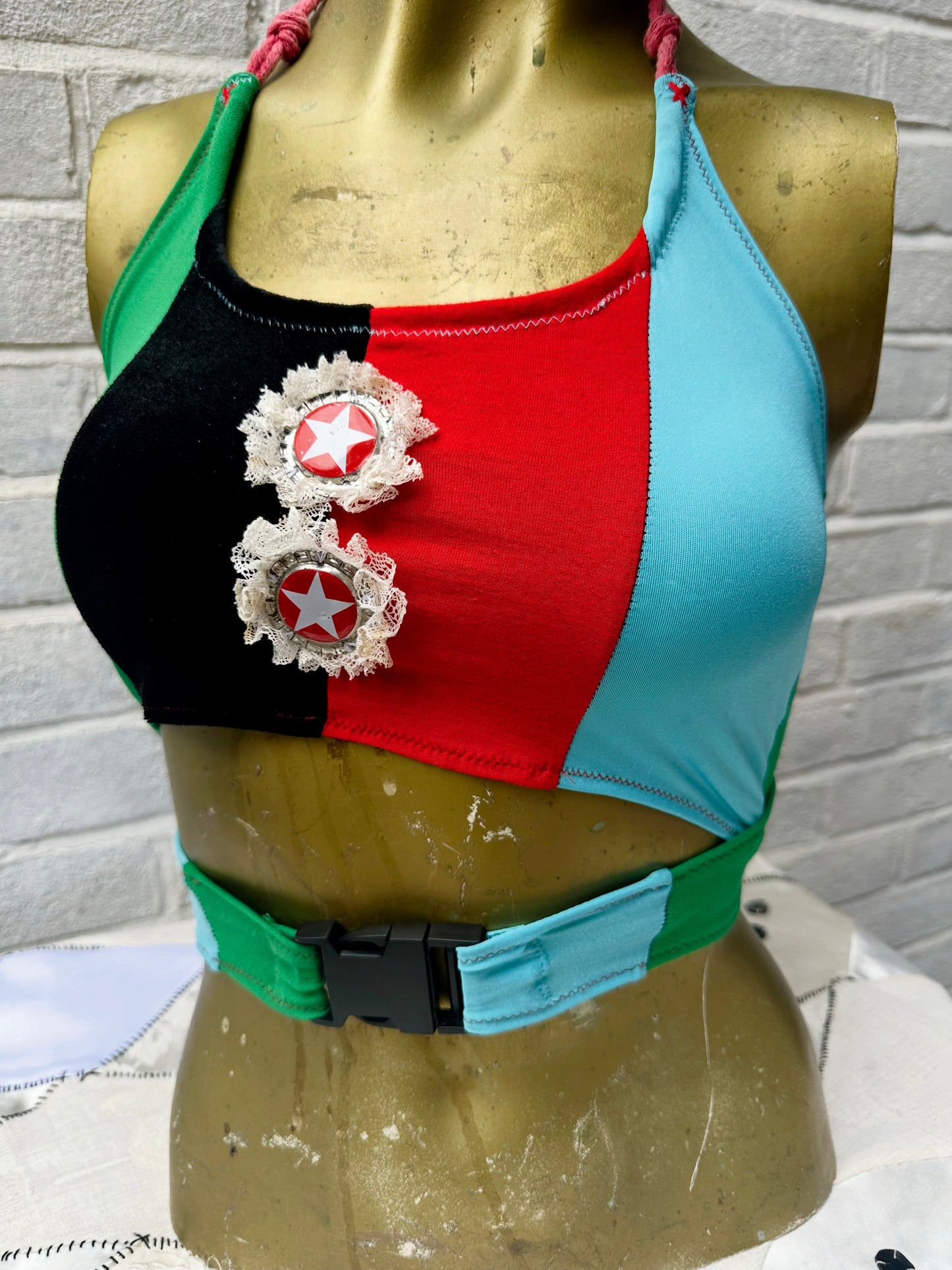 4 Way Stripe & Star Halter Neck Too